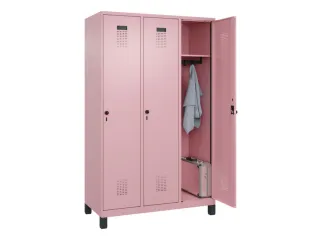 locker,HxBxD 1950x1200x500mm,3vak,vak B 400mm,draaigrendel,voeten - 1