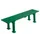 Kunststofbank 415x1500x370mm Zit H 415mm 5 Latten 2 Pootstellen Groen