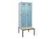 locker met bank,voor scheiding van kleding,HxBxD 2120x800x815mm,2vak