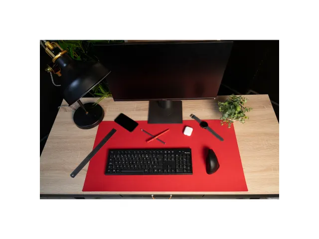 Onderlegger PU 40x80cm zwart/rood