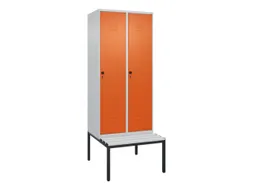 locker voor scheiding van kleding,HxBxD 2120x800x815mm,2vak