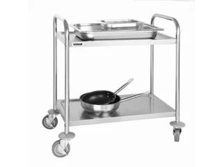 Serveerwagen Vogue met 2 plateaus 82.5x71 cm RVS - 4