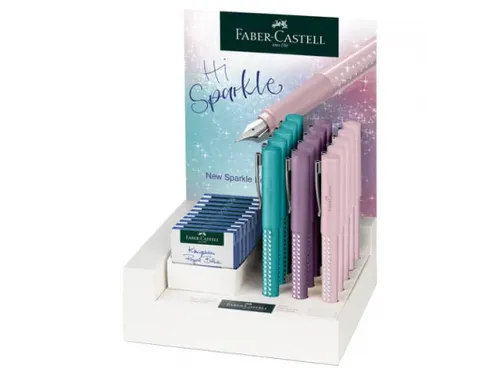 Vulpen Faber-Castell Grip sparkle M display 15 stuks