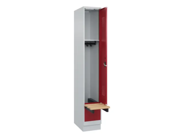 locker met bank,HxBxD 1950x300x815mm,1vak,vak B 300mm,cilinderslot