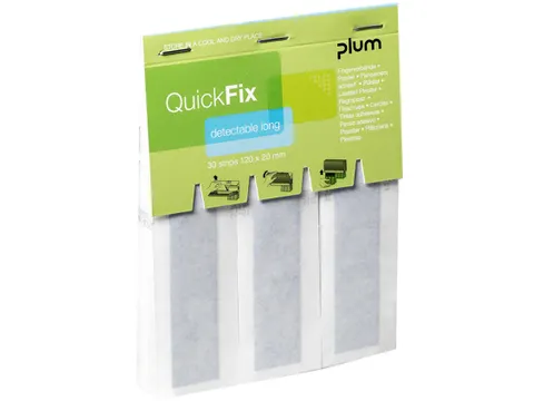 Plum QuickFix pleisterdispenser Navulling 30 Detectie pleisters Blauw