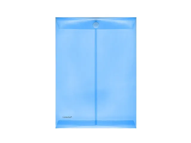 Enveloptas Foldersys A4 staandPP transp blauw