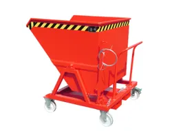 Kiepbak Staalplaat 1270x1200x1340mm Inh. 0.70m³ 1000kg Rood