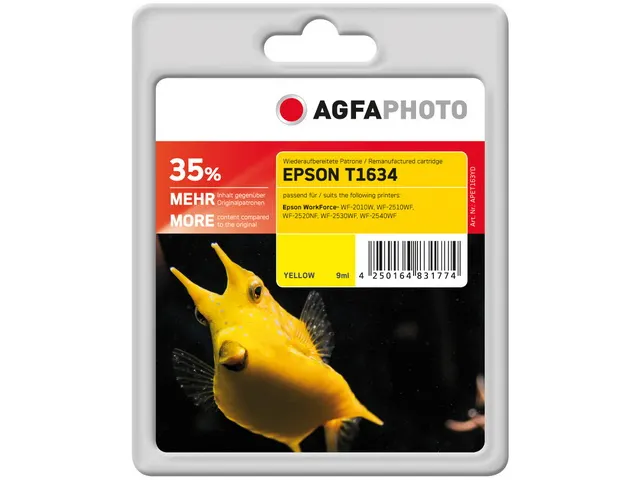 Agfa Photo Epson T1634 WF inkt Geel Rebuilt 700 pagina's