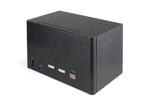 2-Poorts Quad Monitor DisplayPort KVM Switch