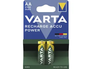 Batterij oplaadbaar Varta AA 2100mAh blister a 2 stuks - 1