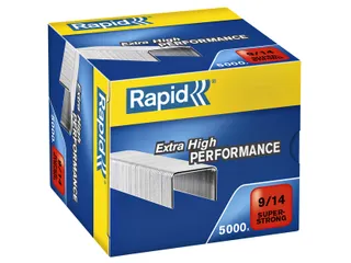 Nieten Rapid 9/14 gegalvaniseerd super strong 5000 stuks - 1
