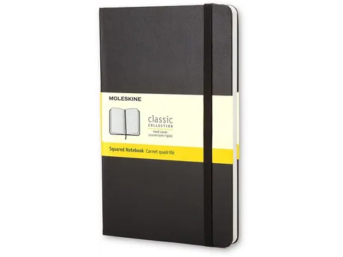 Notitieboek Moleskine pocket 90x140mm ruit 5x5mm hard cover zwart