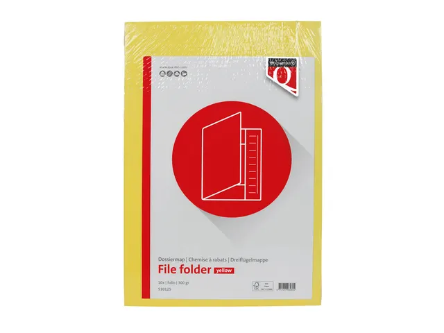 Dossiermap Quantore Folio 250 Gram Geel