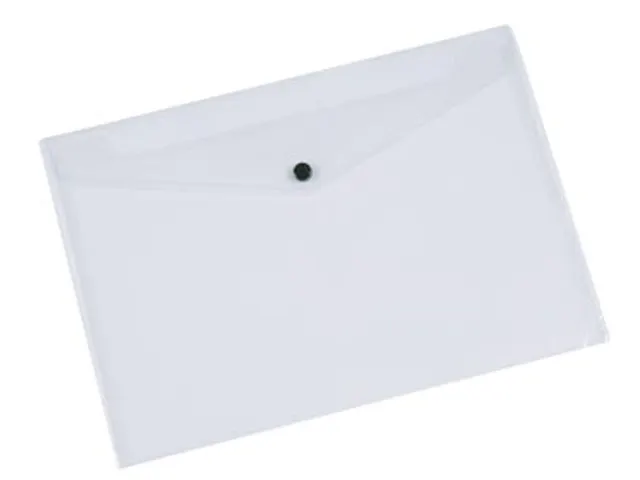 Documentenmap A4 172 Micron Drukknopsluiting Transparant