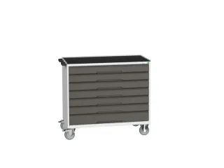 gereedschapswagen 965x1050x600mm antislipblad 7 laden RAL7035+RAL7016 - 1