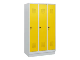 schoollocker,HxBxD 1630x900x500mm,3vak,vak B 300mm,draaigrendel,sokkel - 2