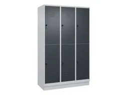 dubbeldekse locker,HxBxD 1950x1200x500mm,3x2vak.,vak B 400mm