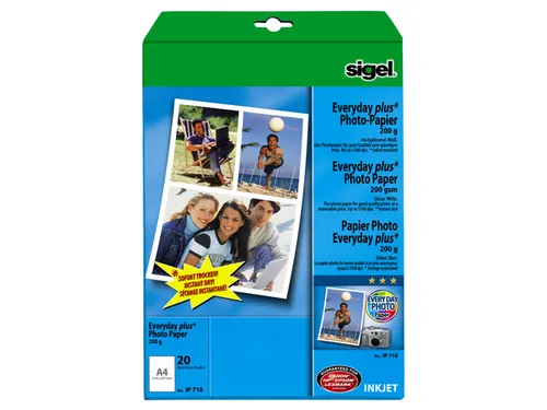 inkjetfotopapier Everyday plus A4 wit 200 gram glans 20 vel
