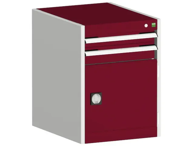 ladekast HxBxD 700x525x650mm 2laden RAL7035 front RAL3004