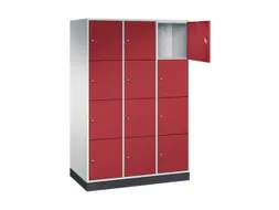 grootvolume-lockersysteem,RAL 7035/RAL 3003,HxBxD 1950x1220x600mm