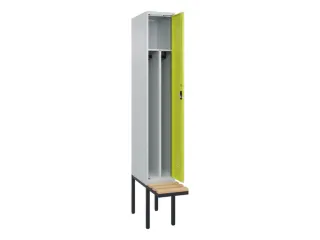 locker met bank,voor scheiding van kleding,HxBxD 2120x300x815mm,1vak - 1