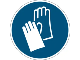 Verwijderbare vloersticker handschoenen - 1