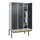 locker met bank,HxBxD 2120x1200x815mm,3vak,vak B 400mm,draaigrendel