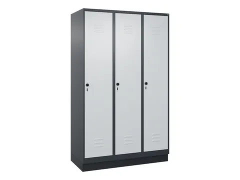 locker voor scheiding van kleding,HxBxD 1950x1200x500mm,3vak