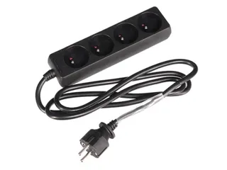 4-Voudige Stekkerdoos Met Krimpkous - 3G1.5 - 1.5m - Penaarde - 1