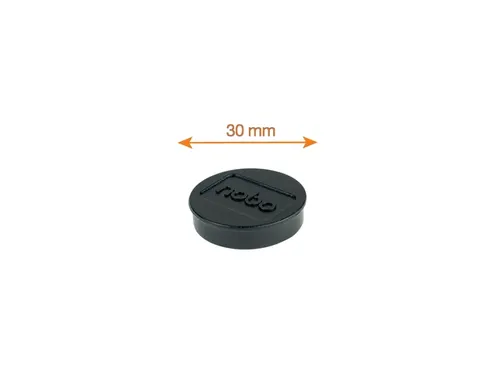 Magneet Nobo 30mm zwart 4 stuks