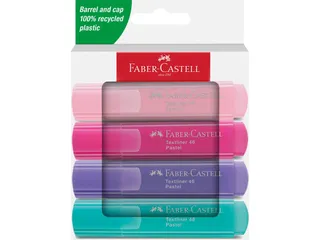 Markeerstift Faber-Castell 46 Pastel 4stuks blush, roze, lila, turquoi - 1