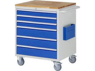 gereedschapswagen 975x770x650mm beukblad 450kg 6 laden RAL5010 - 1