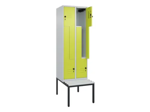 Z-garderobekast,HxBxD 2120x600x815mm,2vak,vak B 300mm,draaigrendel