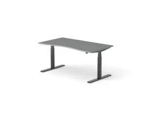 Elektrisch ihv bureau,HxBxD 650-1310x1600x900/800mm,blad donkergrijs - 1
