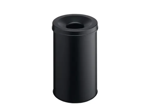 Afvalbak + Vlamdover Safe Rond 60 Liter Zwart