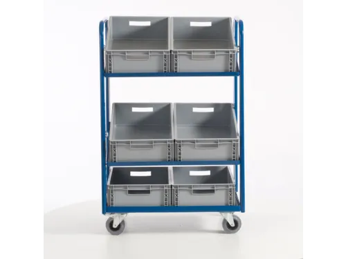 Bijzetwagen Euronorm Bakken 825x610mm Met 6 Eurobakken 200kg