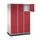 grootvolume-lockersysteem,RAL 7035/RAL 3003,HxBxD 1950x1220x600mm