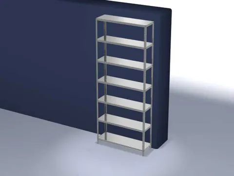 magazijnstelling,grondveld,HxBxD 3000x1300x400mm,vaklast 200kg