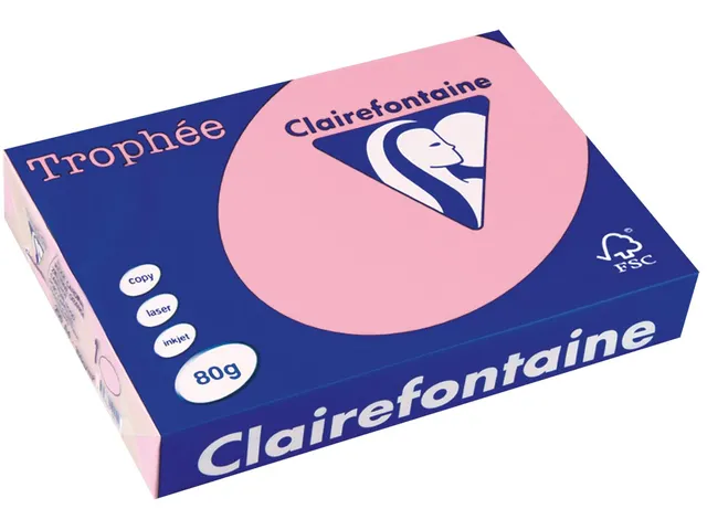 Trophée Pastel gekleurd papier A4 80 gram 500vel Roze
