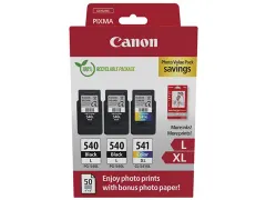 photo value pack 2 x PG-540L + 1 x CL-541XL, 5224B015, 4 kleuren