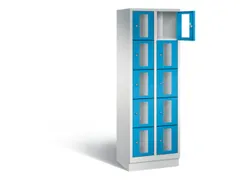 Lockerkast 1800x610x500mm 2x5 vakken Cilinderslot, Sokkel, RAL5012