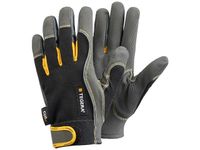 Handschoen Tegera 9121, Maat 8 Microthan Polyester Grijs Zwart Geel