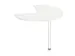 table de rallonge,haut. régl.,HxØ 720-840x1000mm,Bl-blanc