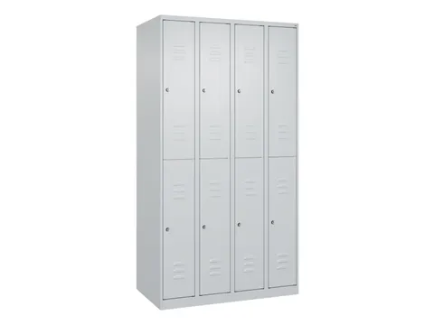 dubbeldekse locker,HxBxD 1850x1000x500mm,4x2vak.,vak B 250mm,cil.-slot