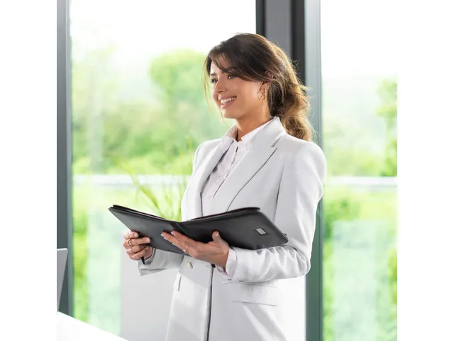 Schrijfmap Rillstab Excellent deluxe A5 lederlook zwart