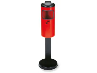 Veiligheidscombi-asbak Afvalbak Staand H X Ø 825X 180Mm Rood - 1