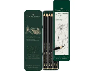 Grafietpotlood Faber-Castell Pitt Mat Etui a 6 stuks - 1