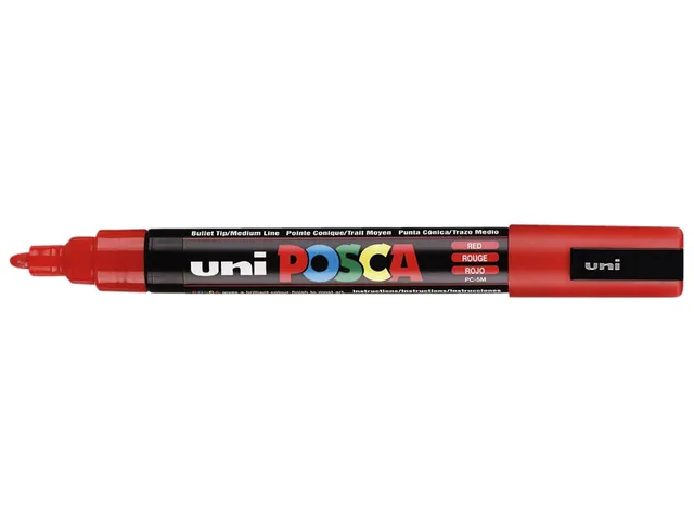 Verfstift Posca PC5M Medium Punt 1,8-2,5mm Rood