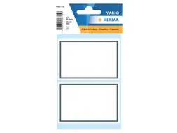 Schrift Etiket Herma 5715 53x80mm Wit met Grijs Kader 12 stuks