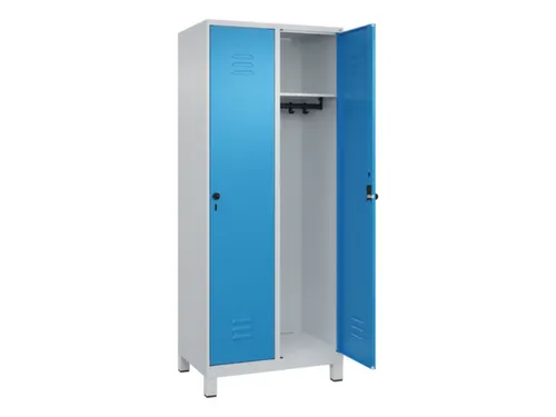 locker,HxBxD 1950x800x500mm,2vak,vak B 400mm,draaigrendel,voeten
